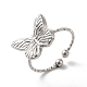 304 Stainless Steel Butterfly Open Cuff Rings for Women RJEW-H136-05P-1