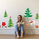 SUPERDANT 34 Pieces Forest Wall Decal Christmas Tree Bear Wall Sticker Wild Animal Nursery Vinyl Wall Decals Pine Tree Deer Fox Decorations for Christmas Kids DIY Bedroom DIY-WH0228-503-3