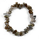 Bracelets extensibles en perles de labradorite naturelle unisexe BJEW-S143-19-2