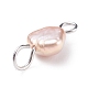 Ciondoli connettore perla d'acqua dolce naturale PALLOY-JF01404-01-5