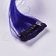ファッション女性のヘアアクセサリー  鉄のスナップヘアクリップ  化学繊維カラフルなかつらを使って  ダークスレートブルー  50x3.25cm PHAR-TAC0001-012-3