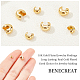 BENECREAT 160Pcs 2 Size Brass Crimp Bead Covers KK-BC0002-38G-3
