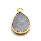 Electroplate Natural Gemstone Pendants G-F157-08A-3