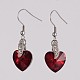Heart 304 Stainless Steel Glass Dangle Earrings EJEW-JE01977-04-1