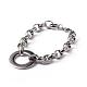Ring 304 Stainless Steel Link Necklaces and Bracelets Jewelry Sets SJEW-F132-09P-6