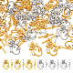 Dicosmetic 40 pz 2 chiusure a ginocchiera con fiore in lega di stile tibetano in 28x20 colori FIND-DC0004-34-1