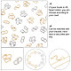 UNICRAFTALE About 80Pcs M and S Shape Clasps 304 Stainless Steel Hook Clasps 2 Colors Clasp Connectors for DIY Necklaces Jewelry Making STAS-UN0024-07-6