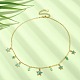 Ожерелье с подвесками в виде звезд из натурального агата NJEW-JN04404-02-5