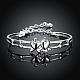Exquisite Silver Plated Brass Heart to Heart Bracelets BJEW-BB00637-2