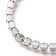 Réglable 304 bracelets coulissants en acier inoxydable strass chaînes de strass BJEW-B008-01D-4