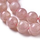 Chapelets de perles aux fraises en quartz naturel X-G-F661-02-8mm-3