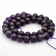 Natural Amethyst Round Beads Strands G-N0120-11B-10mm-2