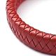 Unisex Leather Cord Weave Bracelets BJEW-JB04893-3