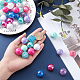 Set di perline grosse in acrilico colorato per bambini DIY-WH0257-51-6