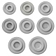 8 Stück 8 Größen PE und beflockte Perlen-Designtafeln ODIS-YW0001-01-1