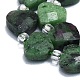 Natural Ruby in Zoisite Beads Strands G-K245-P01-02-3