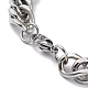 304 Stainless Steel Cuban Link Chain Bracelets STAS-A028-B064P-A-3