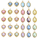 NBEADS 28 Pcs Ceramic Alloy Charms FIND-NB0001-79-1