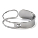 Évider 304 bracelets à manchette large en acier inoxydable BJEW-G689-01P-3