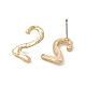 Boucles d'oreilles en laiton avec 925 épingle en argent sterling pour femme EJEW-A077-01B-3