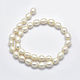 Fili di perle di perle d'acqua dolce coltivate naturali PEAR-F007-69-01-2