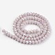 Electroplate Opaque Solid Color Glass Beads Strands EGLA-A034-P4mm-L08-2