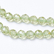 Natürlichen Peridot Perlen Stränge G-F568-163-3mm-3