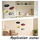 Creatcabin4set4色リップアクリルミラーウォールステッカー  家の居間の装飾のため  ミックスカラー  55x240x1mm  1セット/カラー DIY-CN0001-87-5