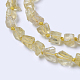 Chapelets de perles de quartz citron naturel G-F568-292-3