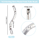 Beebeecraft 1 Box 100Pcs Curved Tube Beads Sterling Silver Plated S Shape Long Twist Spacer Beads Link Connector for Jewelry Making Charms Accessories 25mm KK-BBC0010-72-2