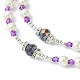Collana rosario con perle di vetro NJEW-TA00082-03-3