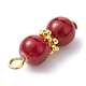 10 pendentif rond en perles de verre de 10 couleurs. PALLOY-JF02270-5
