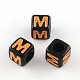 Cube with Letter Acrylic Beads MACR-D293-7x7-2