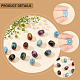 CHGCRAFT 36Pcs 6Colors Oval Spacer Beads Resin Imitation Gemstone Beads Barrel Spacer Beads for DIY Jewelry Making Finding Kit RESI-CA0001-37-5