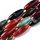 Naturelles multicolores perles d'agate brins G-S370-027B-01-3