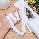 GORGECRAFT 10.9 Yards 2 Layer Organza Lace Ribbon Pleated Satin Lace Edge Trim 1-5/8 Inch White Ruffle Chiffon Edging Trimmings Tulle Fabric for Cloth Applique Embellishment DIY Sewing Crafts ORIB-GF0001-03B-3