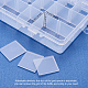 PandaHall 4pcs Organiser Storage Plastic Boxes Rectangle Bead Containers White Plastic Boxes for Jewelry Storage Containers 21.8x11x3cm CON-BC0001-04-6