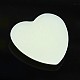 Imitation Pearl Acrylic Heart Cabochons MACR-J107-22-3
