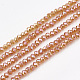 Electroplate Transparent Glass Beads Strands EGLA-S171-02B-05-1