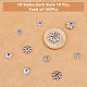 Hobbiesay 100 pièce 10 styles de capuchons de perles creux de style tibétain FIND-HY0001-49-3