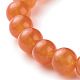 Set di bracciali elastici con perline tonde in giada della Malesia tinti naturali BJEW-JB06956-13