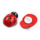 Dyed Beetle Wood Cabochons with Label Paster on Back WOOD-R255-04-2