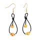 Natural Gemstone Beads Dangle Earrings EJEW-JE03950-3