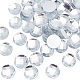 FINGERINSPIRE 60Pcs Flat Back Round Acrylic Rhinestones(Square Grid Surface) 30mm Clear Round Acrylic Crystal Gems Circle Gems for Jewelry Making Costume Jewels Cosplay Embelishments OACR-FG0001-06-1