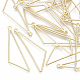合金オープンバックベゼル大きなペンダント  UVレジンDIY用  エポキシ樹脂  プレスジュエリー  三角形  ライトゴールド  57x17.5x1.5mm  穴：1.6mm PALLOY-S132-001-2