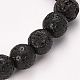 Bracelets extensibles perlés en pierre de lave naturelle BJEW-Q692-60-8mm-2