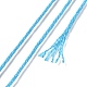 12 かせ 12 色 6 層ポリエステル刺繍糸  クロスステッチの糸  虹色  ミックスカラー  0.5mm  約8.75ヤード（8m）/かせ  12 かせ/セット OCOR-M009-01B-01-3