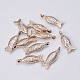 Nickel Free & Lead Free Golden Plated Alloy Fish Pendants PALLOY-J218-176G-NR-1