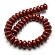 Rondelle Natural Red Jasper Beads Strands G-P062-11-2