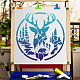 GORGECRAFT 30x30CM Deer Templates Christmas Drawing Painting Stencils Large Reusable Plastic Square Stencils Sign for Painting on Wood Wall Scrapbook Card Floor Tile Drawing DIY Home Decor DIY-WH0244-177-5